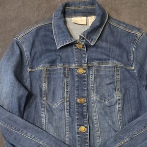 Chico's jean jacket crop chicos